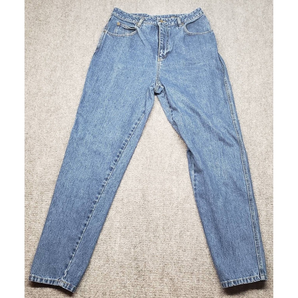 Chaus Jeans Womens 14 Blue Tapered Leg Medium Wash Cotton High Rise Vintage